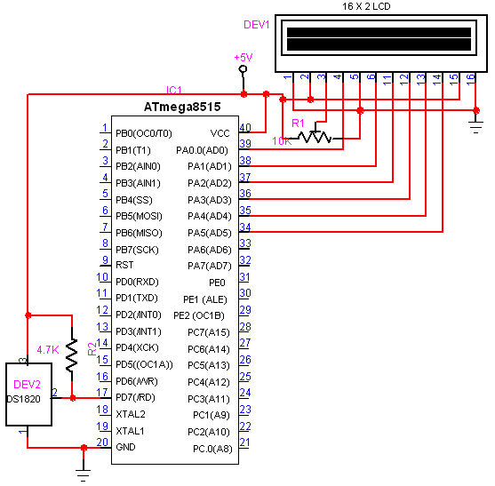 Датчик ds1820 и микроконтроллер AVR